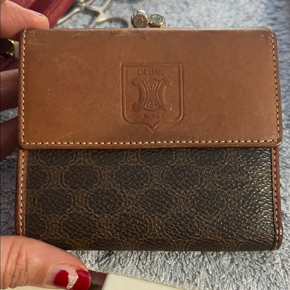 Celine Handbags - Celine Two-Tone Leather Wallet